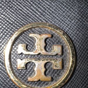 Tory Burch Gold and Black Logo Emblem